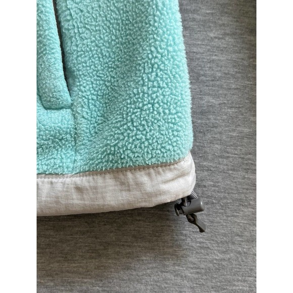 The North Face GreenGray Full Zip Fleece Nylon Jacket Long Sleeve Pockets XSmall - Picture 6 of 11